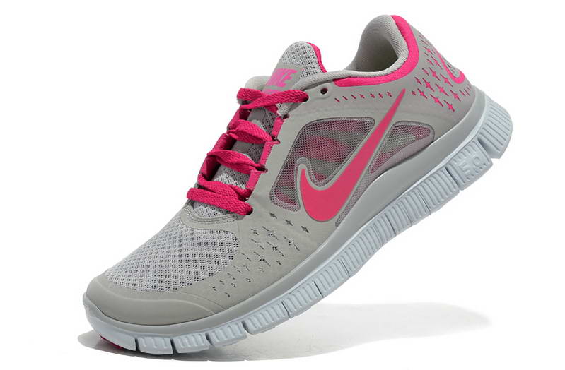 Nike Free run Womens Shoes 5.0 breathable Dark Gray Pink (2)